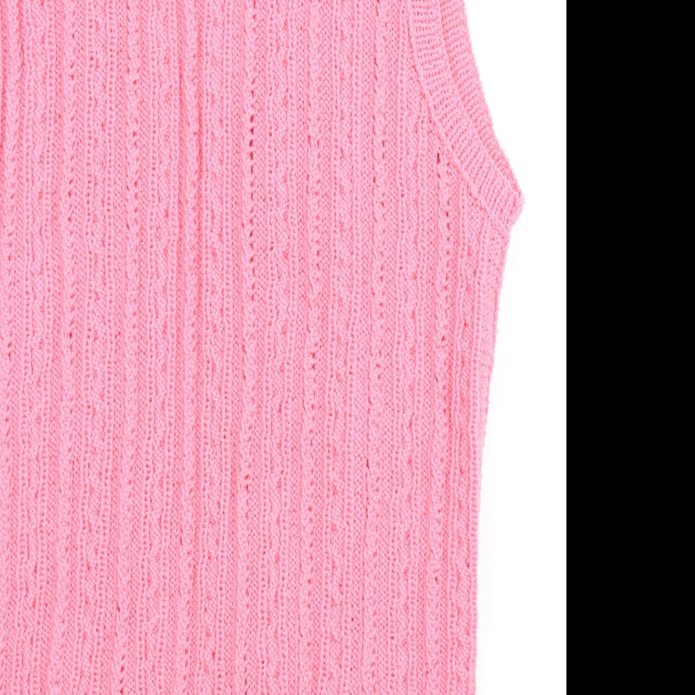 Preworn Womens Pink   Cardigan Jumper Size L