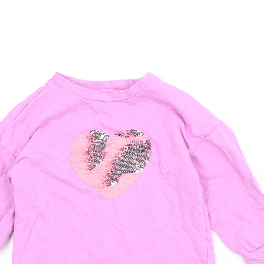 NEXT Girls Purple   Tunic Jumper Size 5 Years