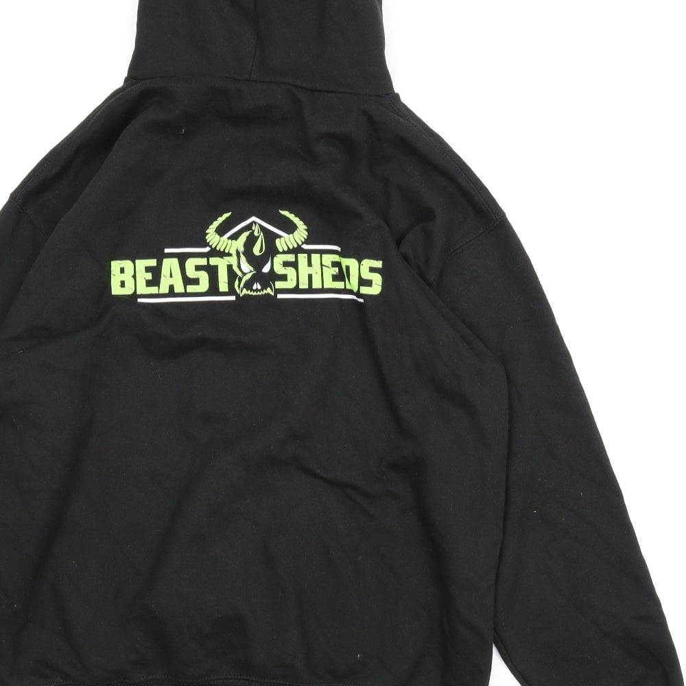 Beast Sheds Mens Black   Pullover Hoodie Size M