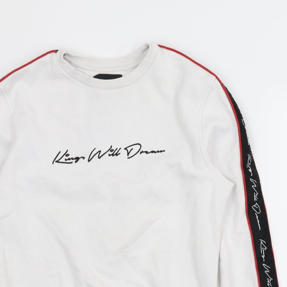 Kings Will Dream Mens White   Pullover Sweatshirt Size S