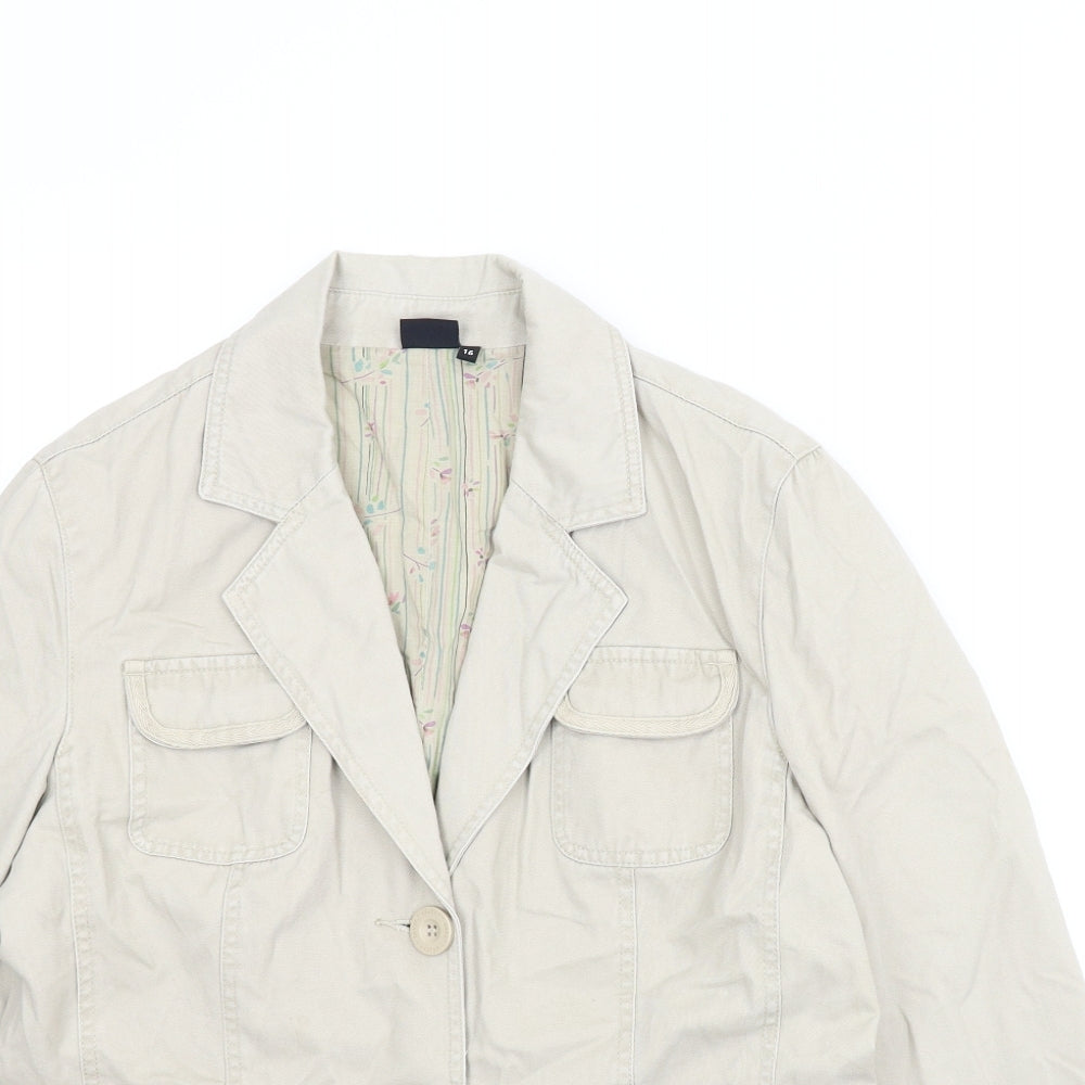 Jasper Conran Womens Beige   Jacket  Size 16