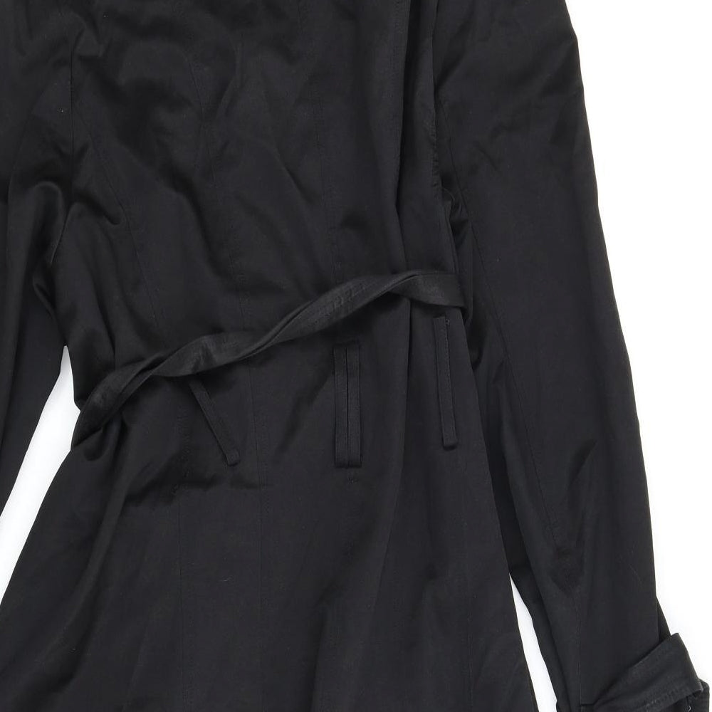 Portmans Womens Black   Trench Coat Coat Size 16