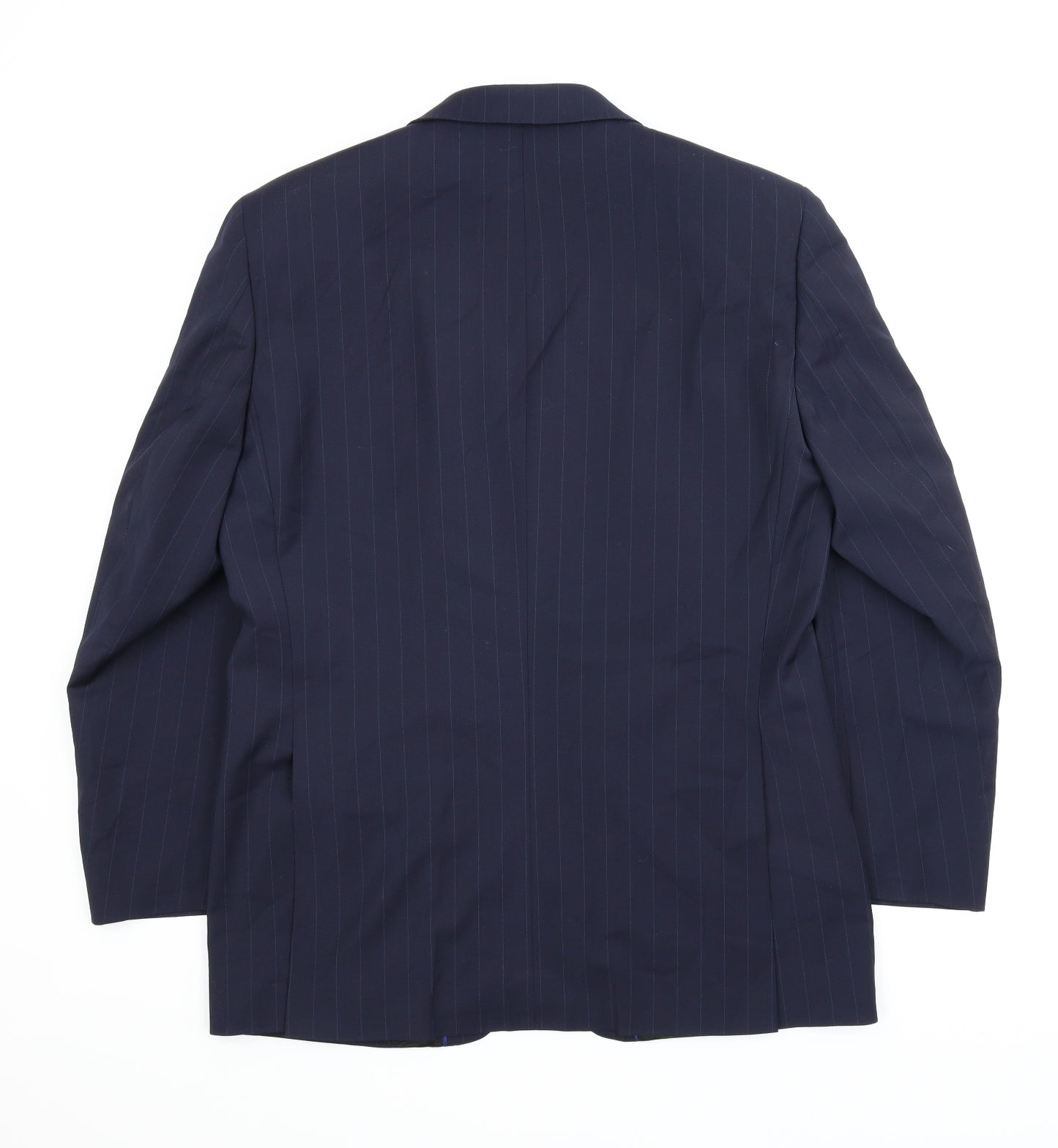 Brooker Tavern Mens Blue Striped  Jacket Suit Jacket Size 42