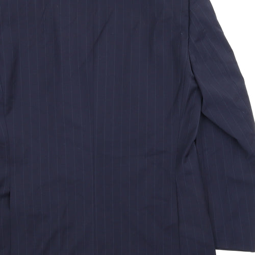 Brooker Tavern Mens Blue Striped  Jacket Suit Jacket Size 42