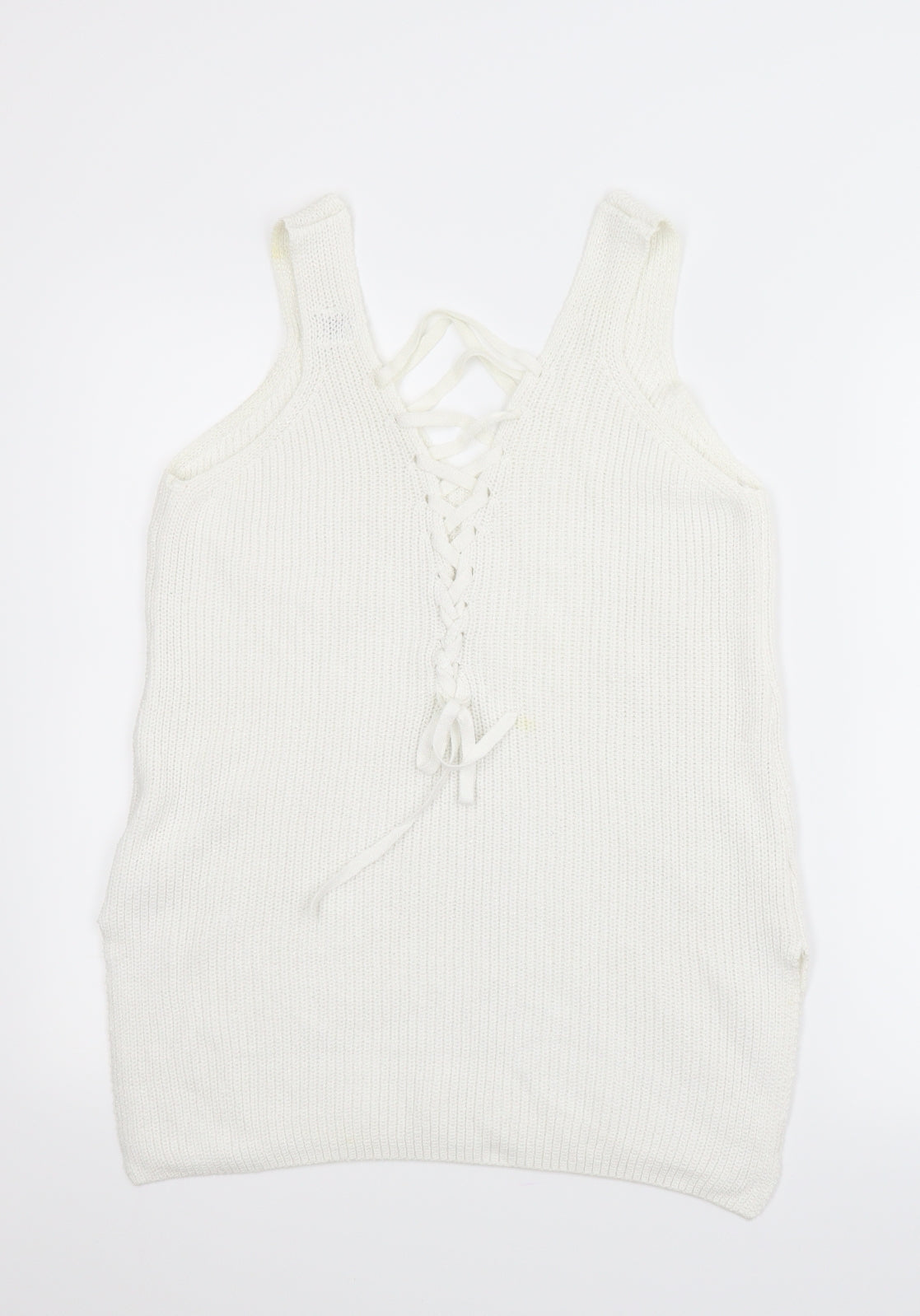 River Island Womens White   Vest Jumper Size 10
