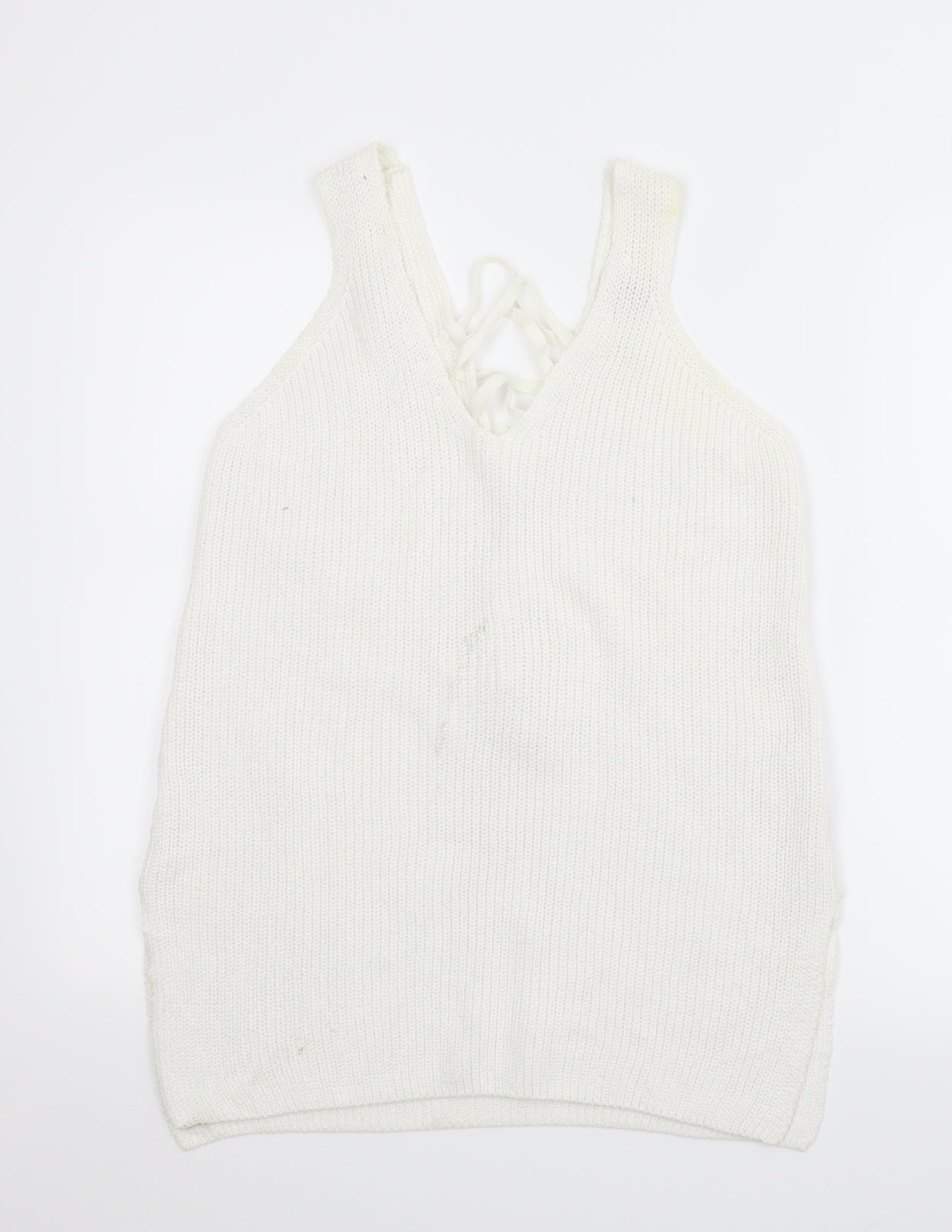 River Island Womens White   Vest Jumper Size 10