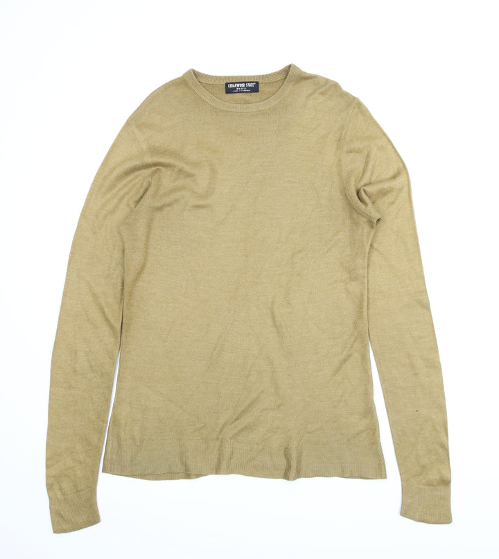 Cedar Wood State Mens Beige Pullover Jumper Size S