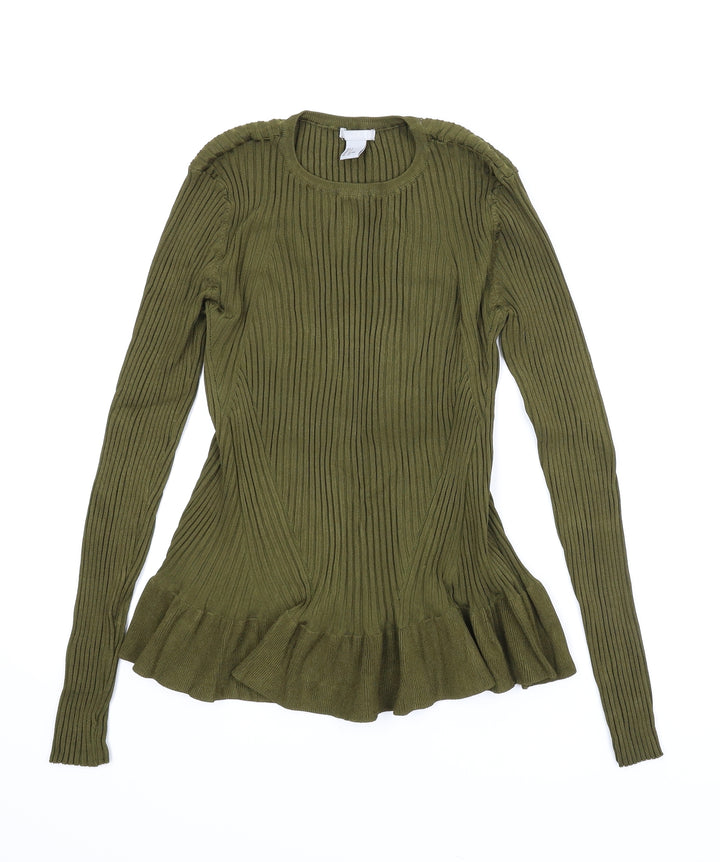 H&M Womens Green Pullover Jumper Size S