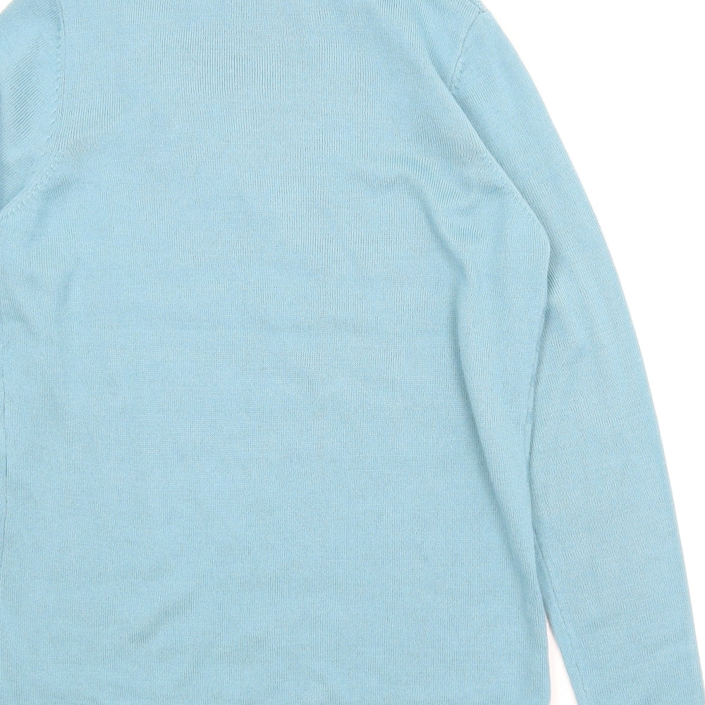 Bonmarché Womens Blue Floral  Pullover Jumper Size XS