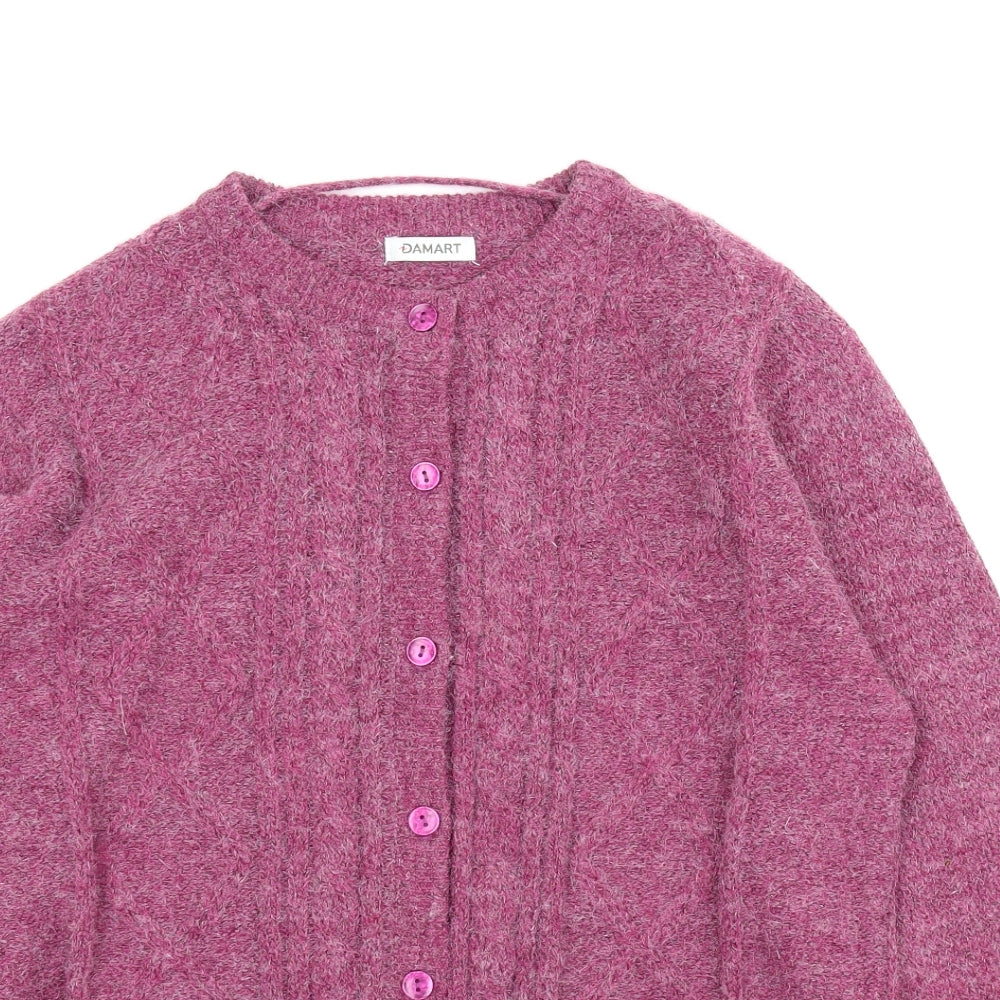 Damart Womens Purple   Cardigan Jumper Size 14