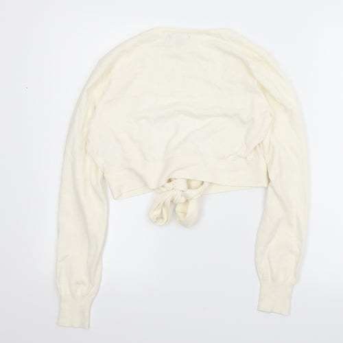 Papaya Womens Ivory   Cardigan Jumper Size 12  - Tie up