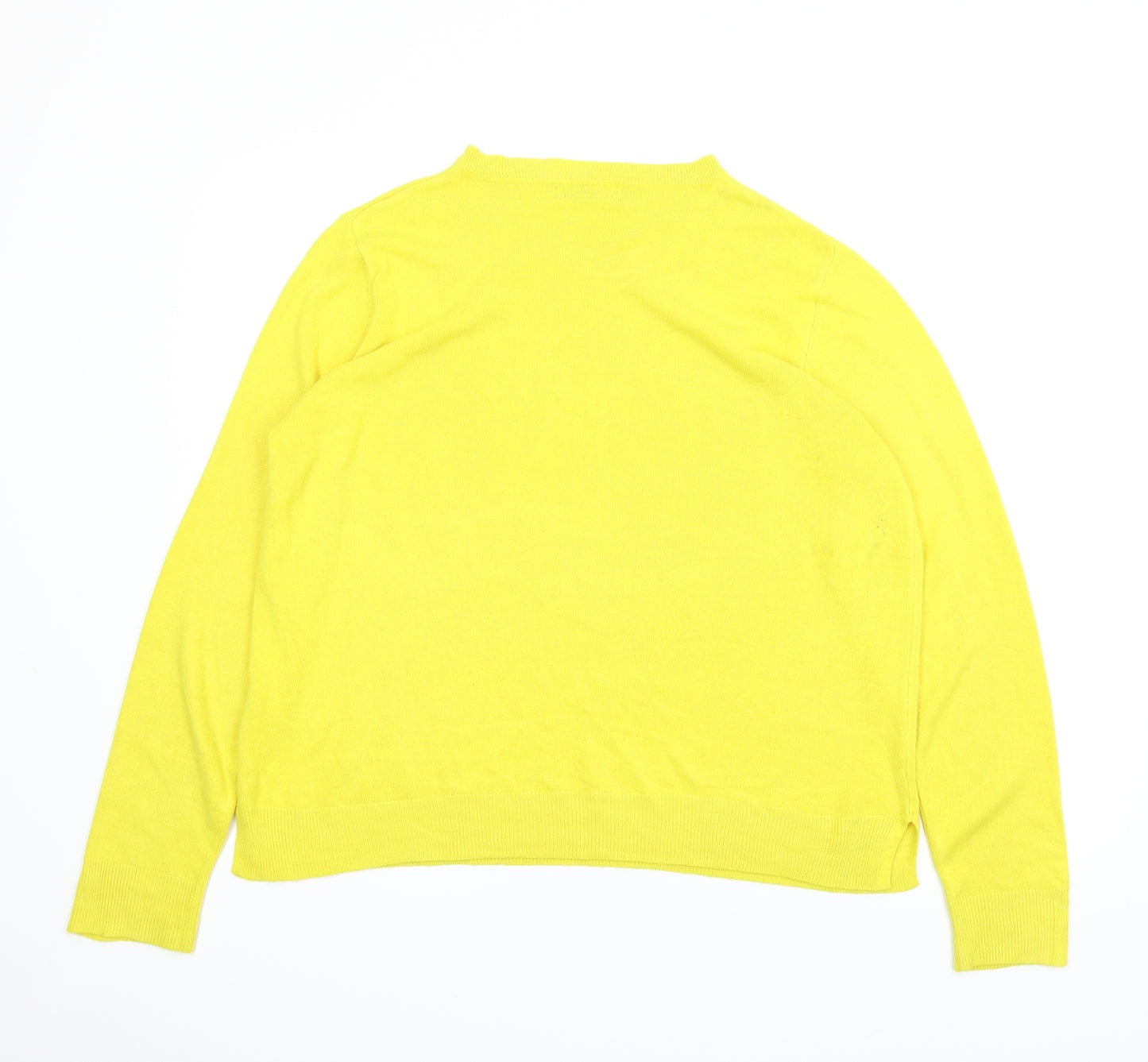 M&S Womens Yellow   Pullover Jumper Size 18