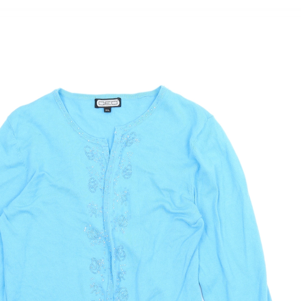 QED Womens Blue   Cardigan Jumper Size M