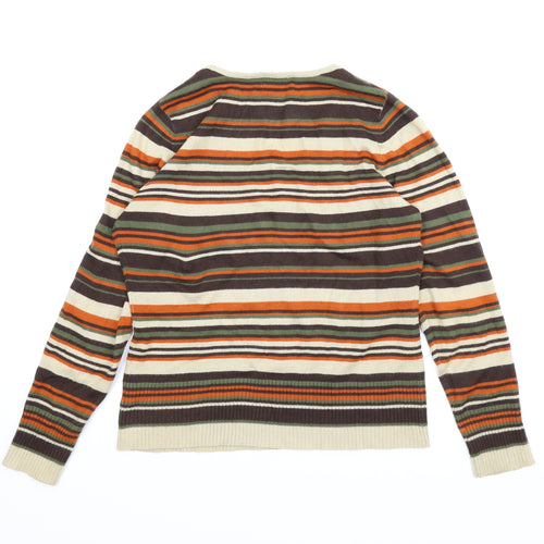 Florence & Fred Womens Brown Striped  Pullover Jumper Size 14