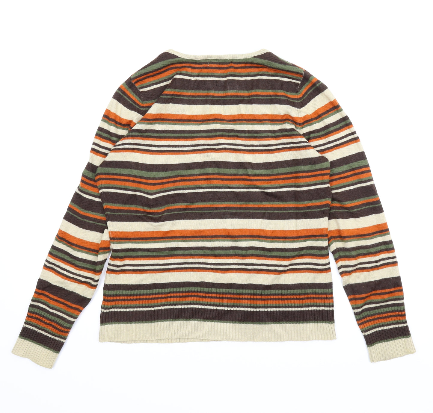 Florence & Fred Womens Brown Striped  Pullover Jumper Size 14