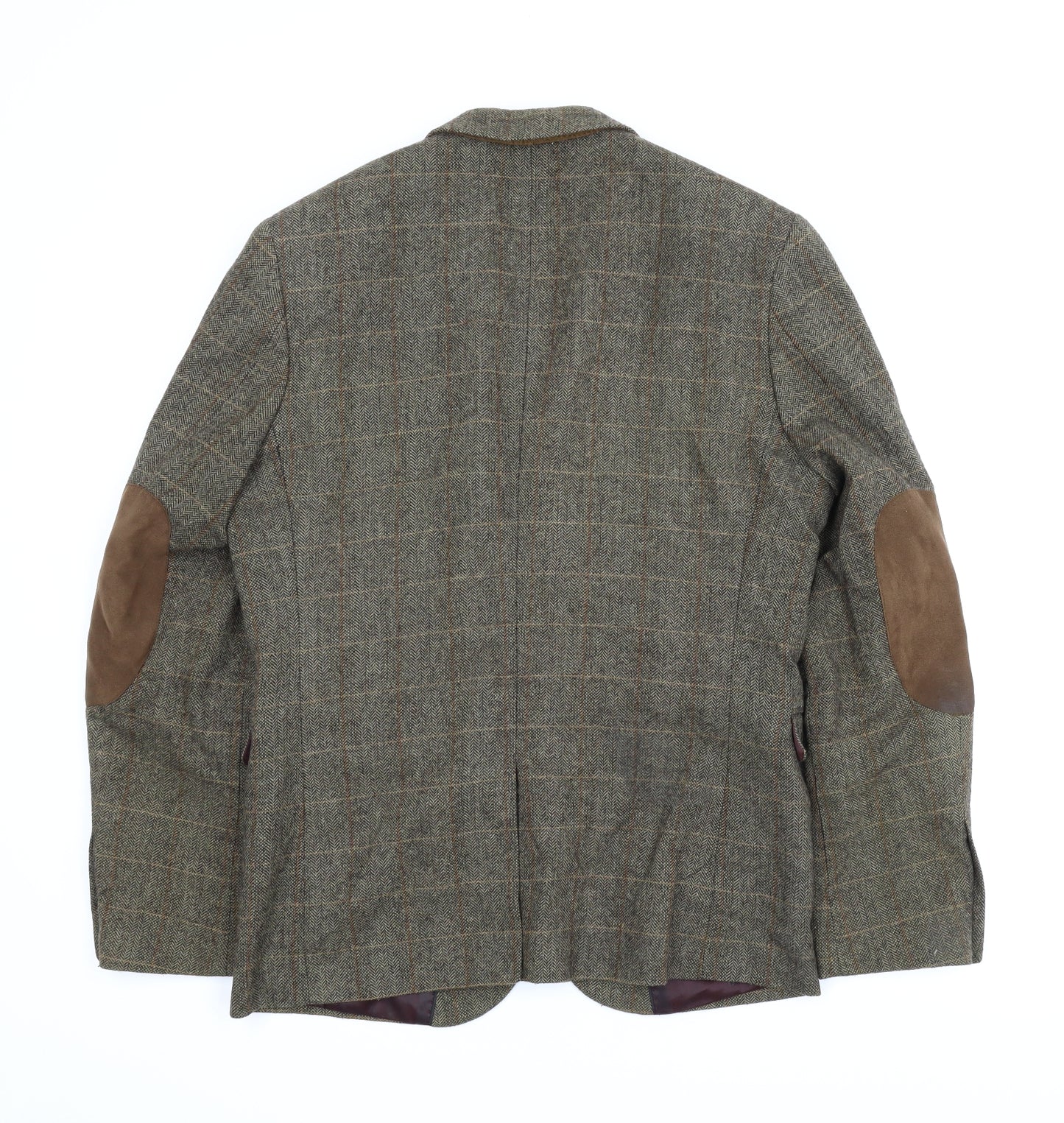 Cedar Wood State Mens Brown Plaid  Jacket Suit Jacket Size M