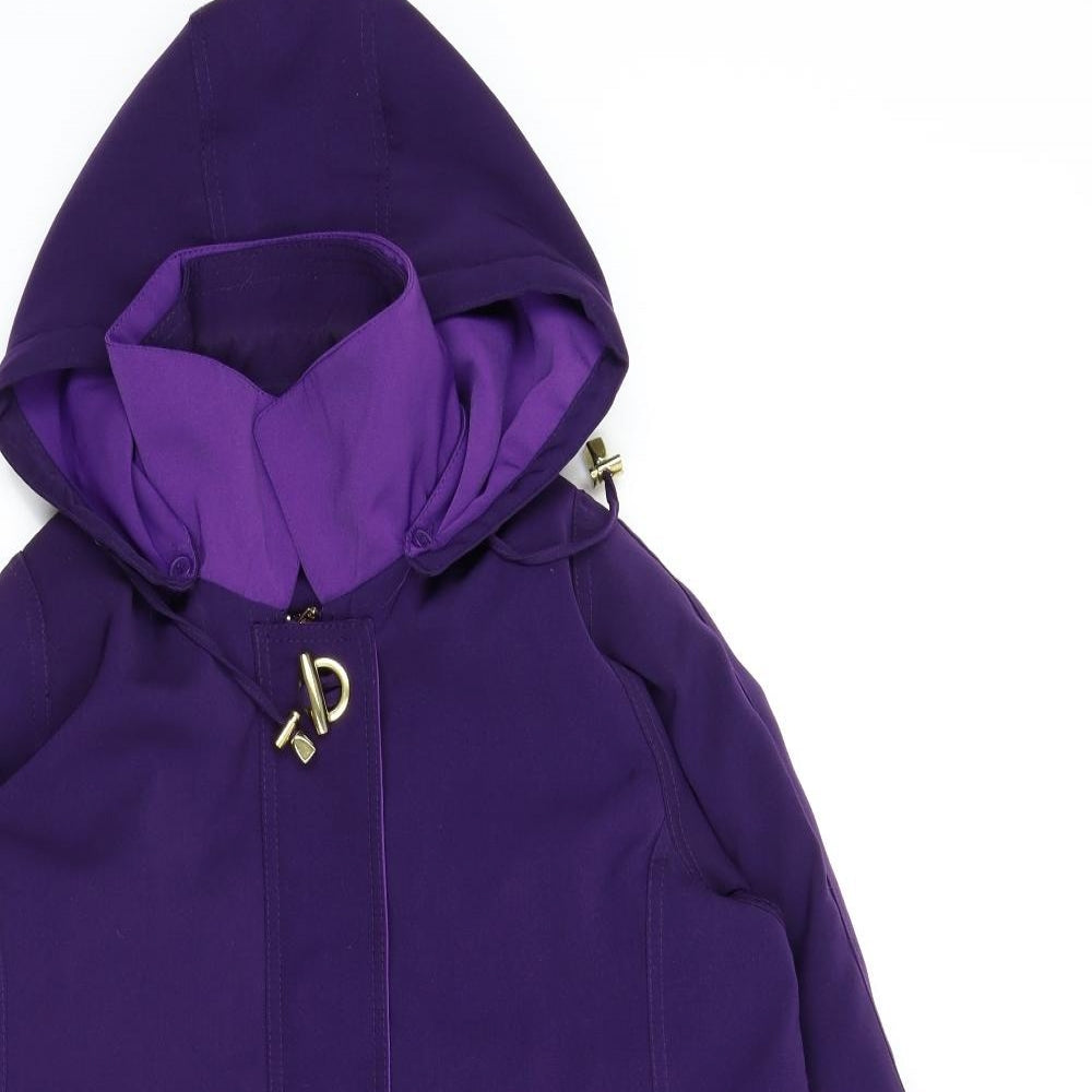 EWM Womens Purple   Parka Coat Size 14