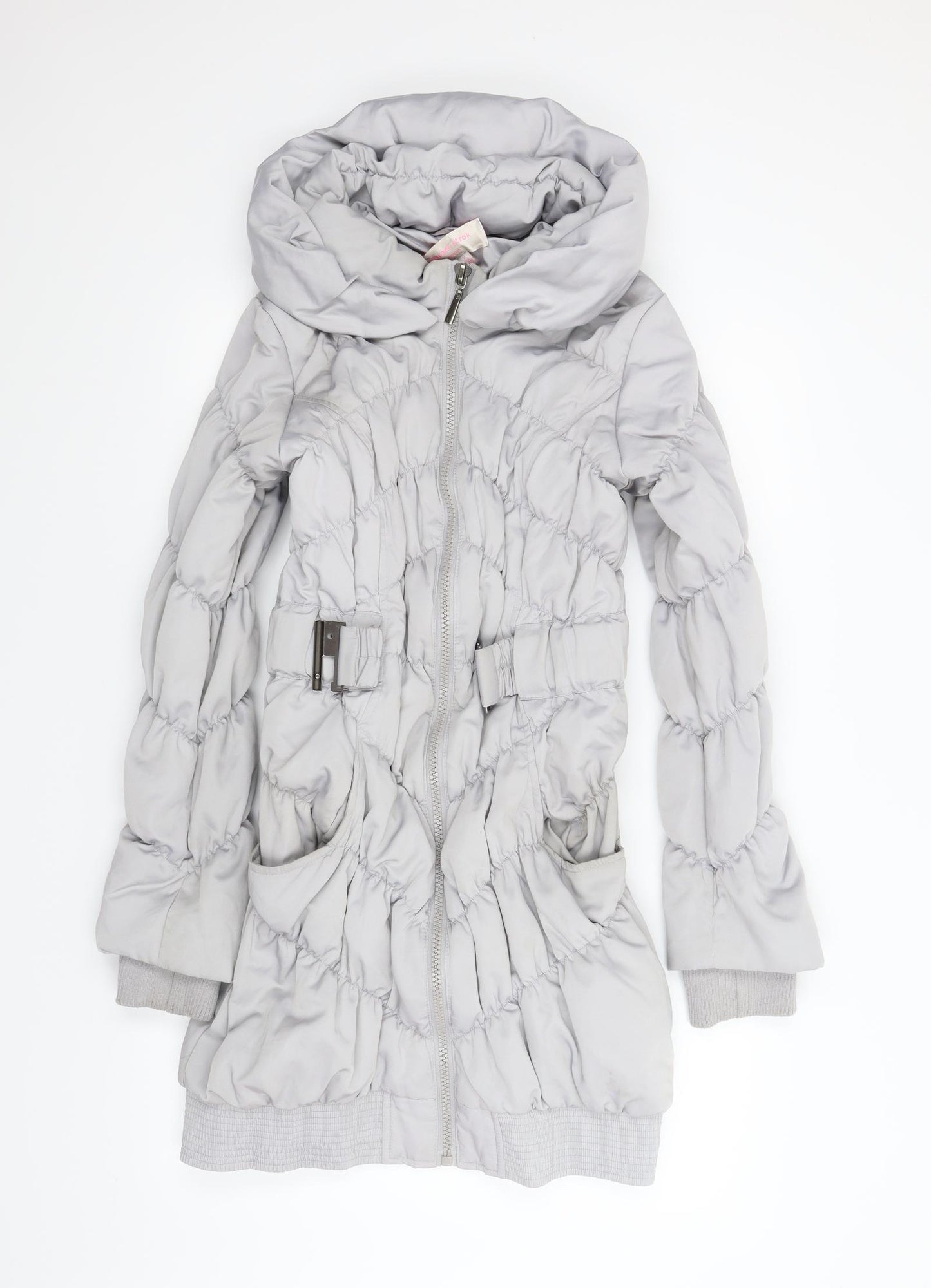 Gharani Strok Womens Grey   Puffer Jacket Coat Size M