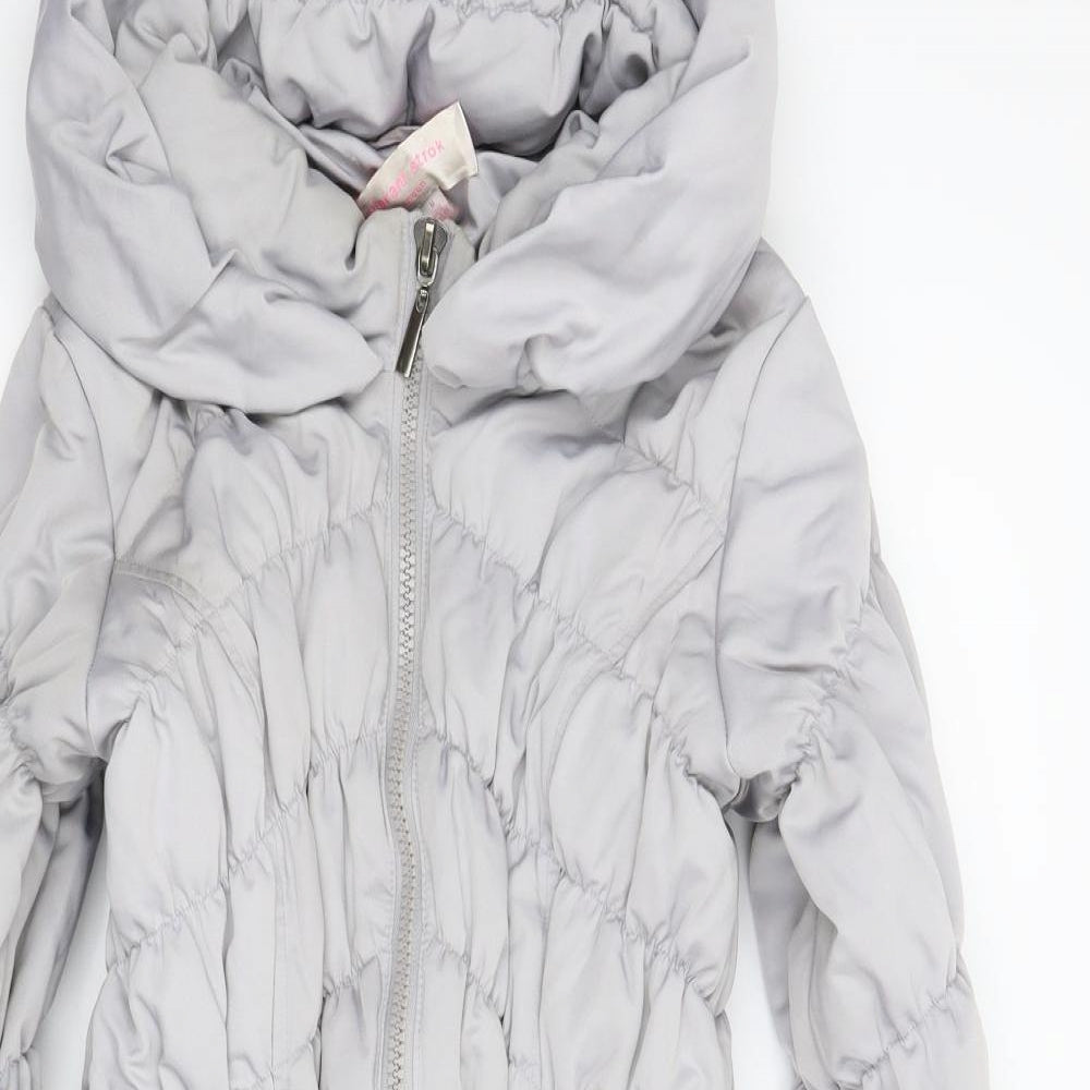 Gharani Strok Womens Grey   Puffer Jacket Coat Size M