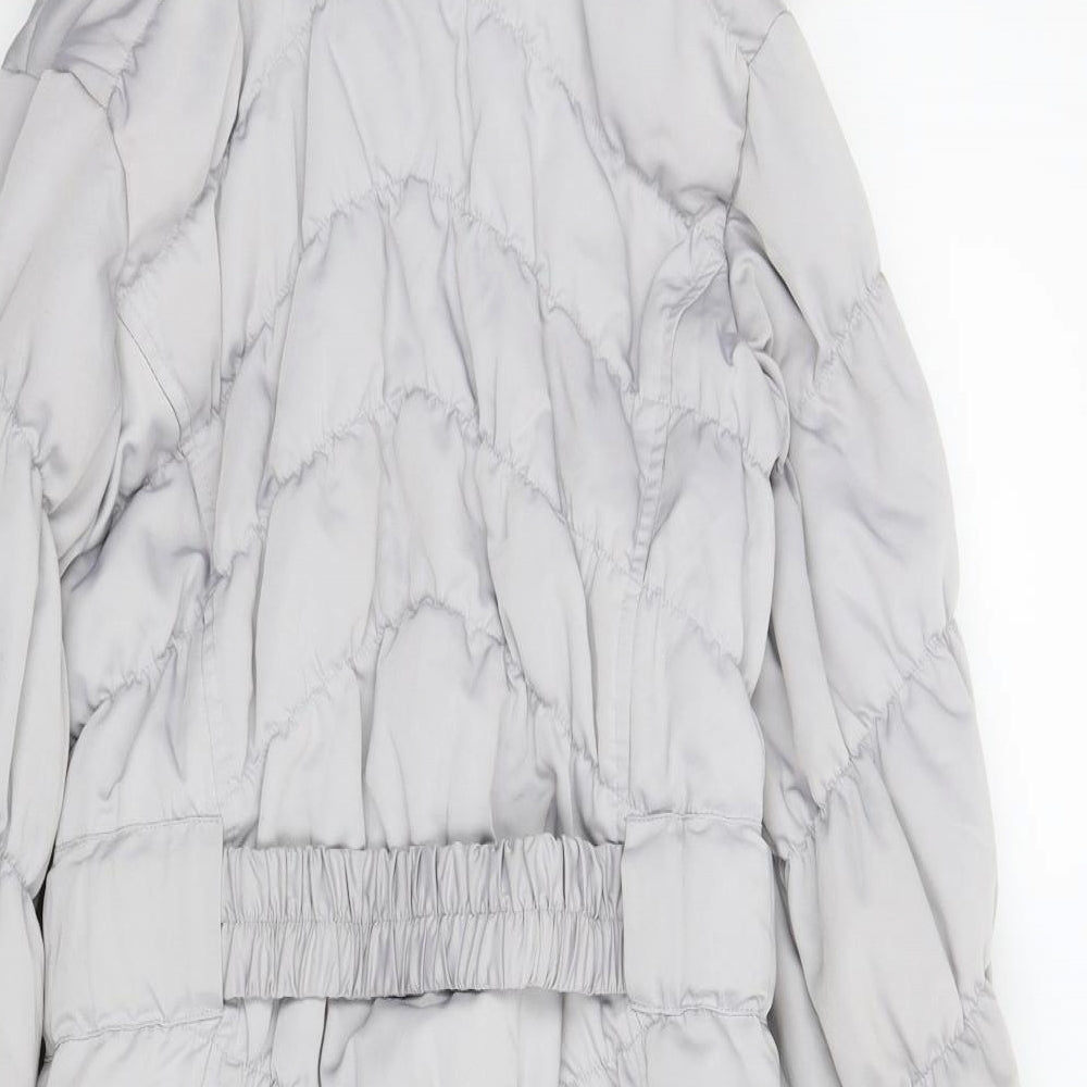 Gharani Strok Womens Grey   Puffer Jacket Coat Size M