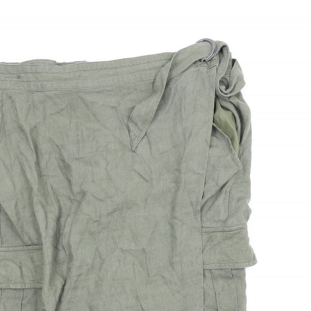 George Womens Green   Wrap Skirt Size 16