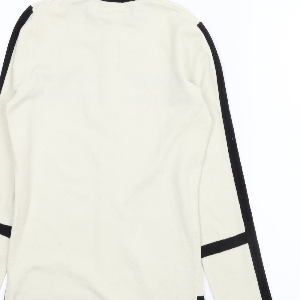 NEXT Womens Ivory   Full Zip Jumper Size 10