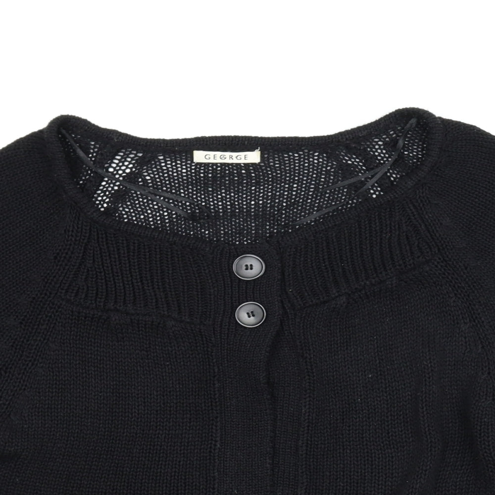George Womens Black   Cardigan Jumper Size 14