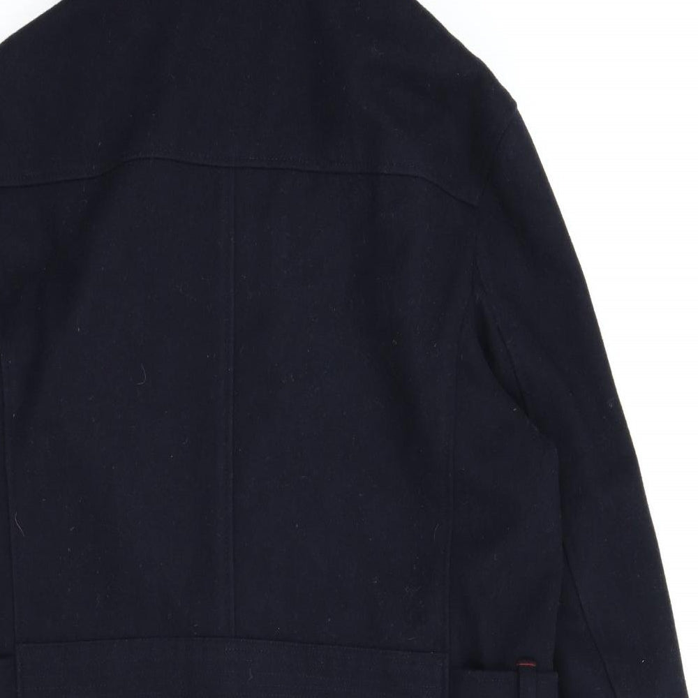 NEXT Mens Blue   Pea Coat Coat Size L