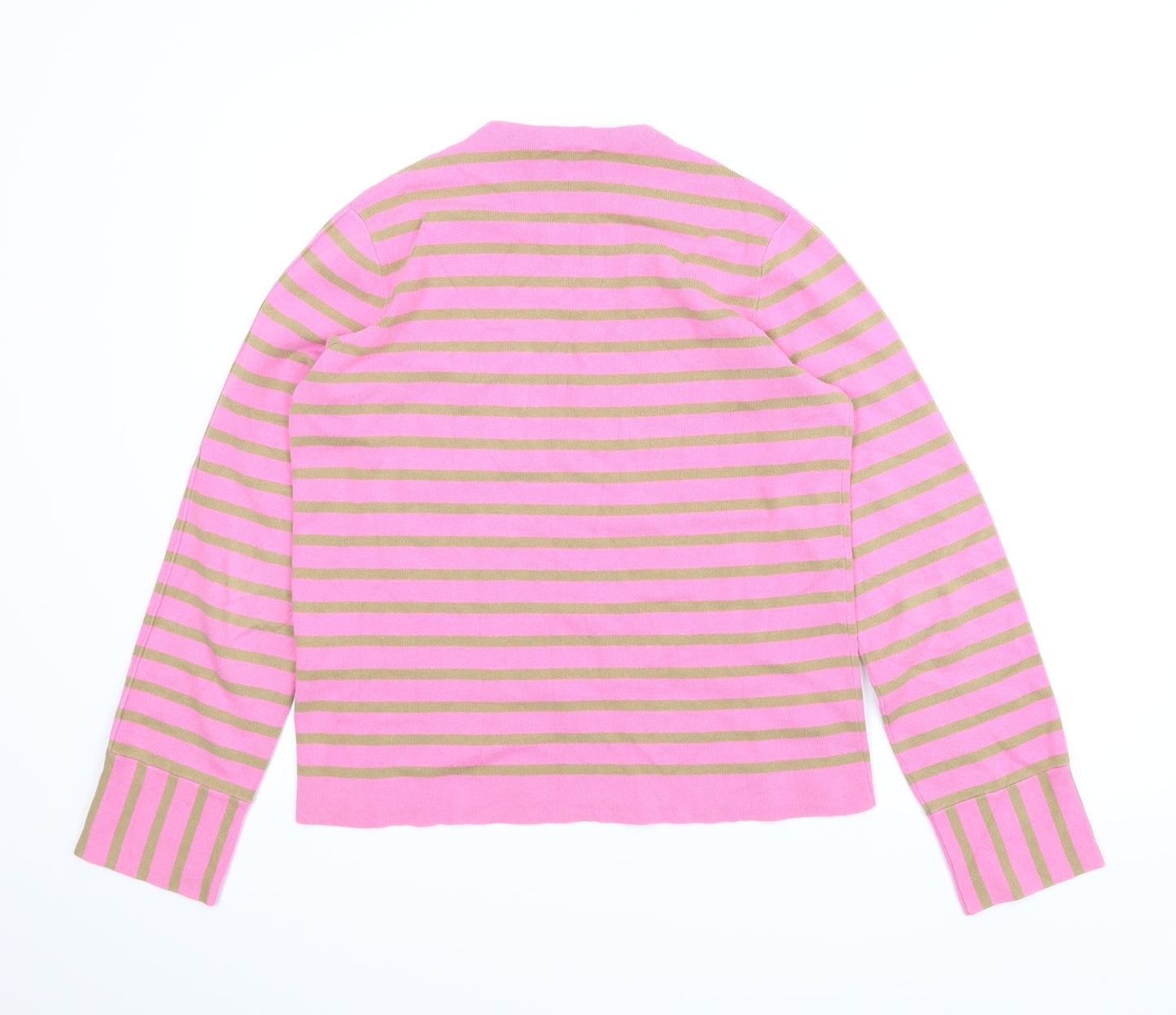 Warehouse Womens Pink Striped  Pullover Jumper Size 10