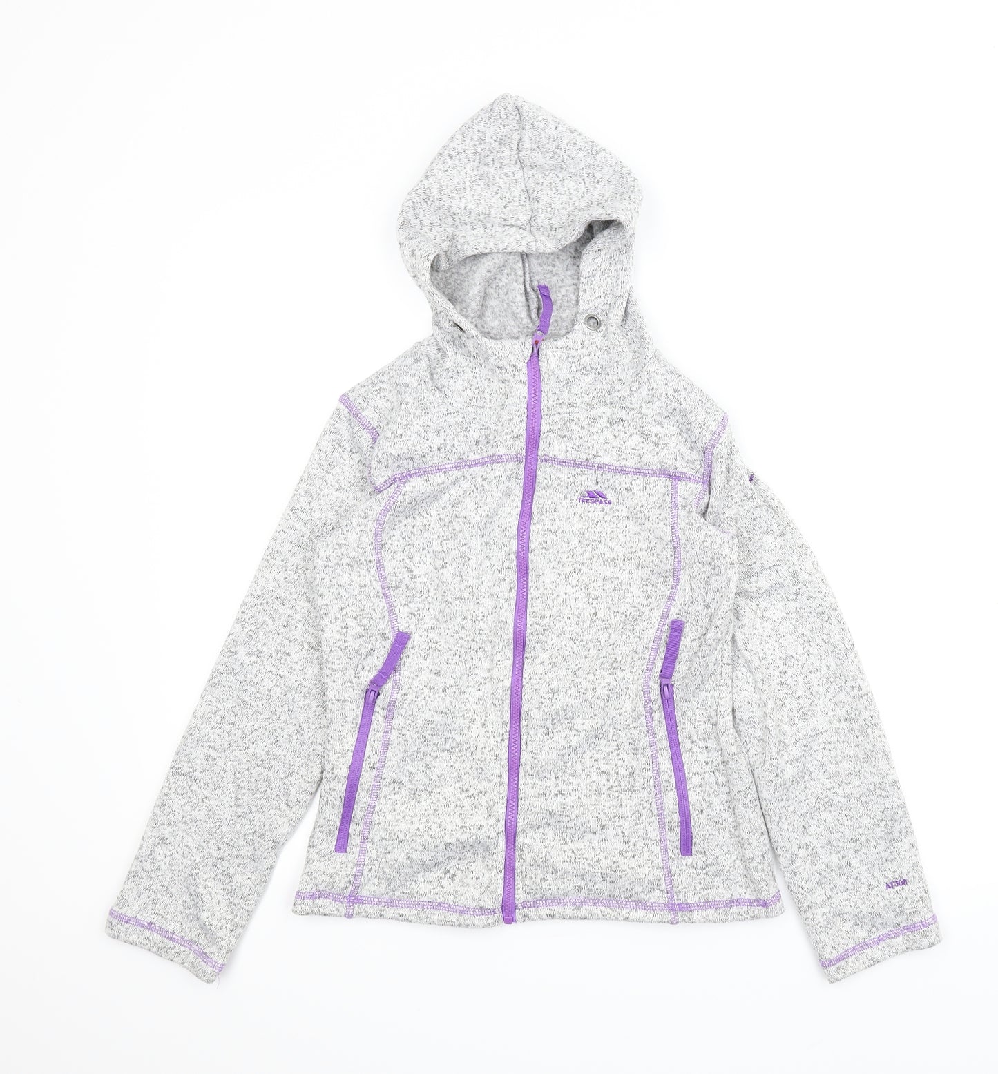 Trespass Girls Grey   Full Zip Hoodie Size 11-12 Years