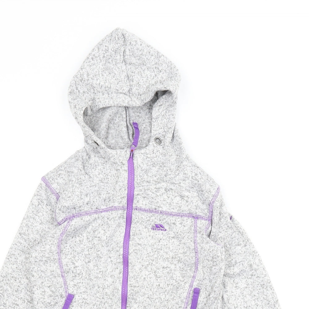 Trespass Girls Grey   Full Zip Hoodie Size 11-12 Years