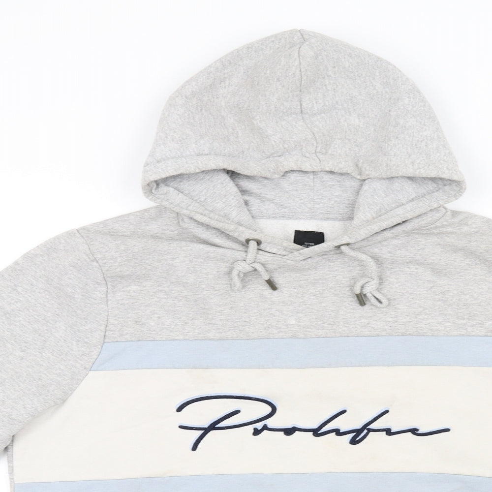 River Island Mens Grey   Pullover Hoodie Size XL