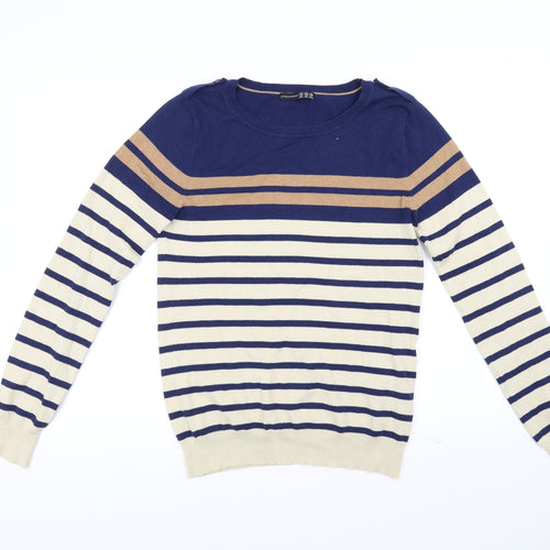 Atmosphere Womens Beige Striped  Pullover Jumper Size 12
