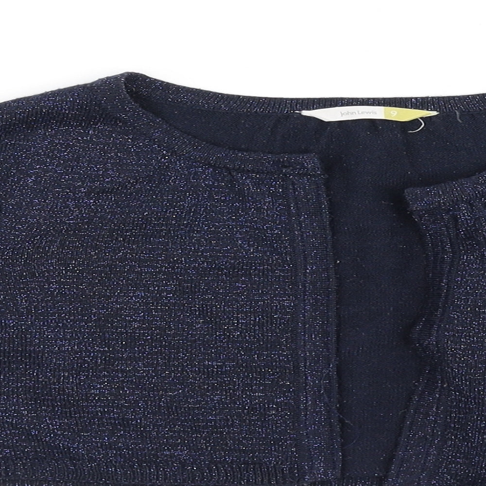 John Lewis Girls Blue   Cardigan Jumper Size 9 Years