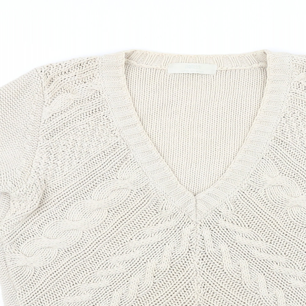 Marks and Spencer Womens Beige   Pullover Jumper Size 12