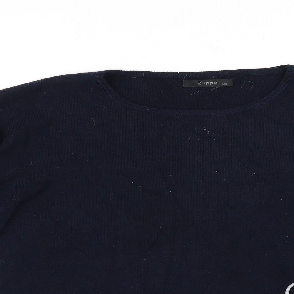 Zuppe Womens Blue   Pullover Jumper Size M