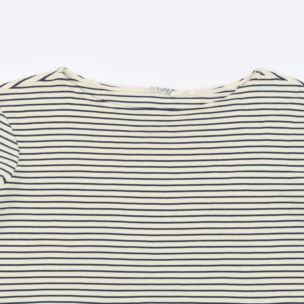 Seasalt Womens Beige Striped  Pullover Jumper Size 12