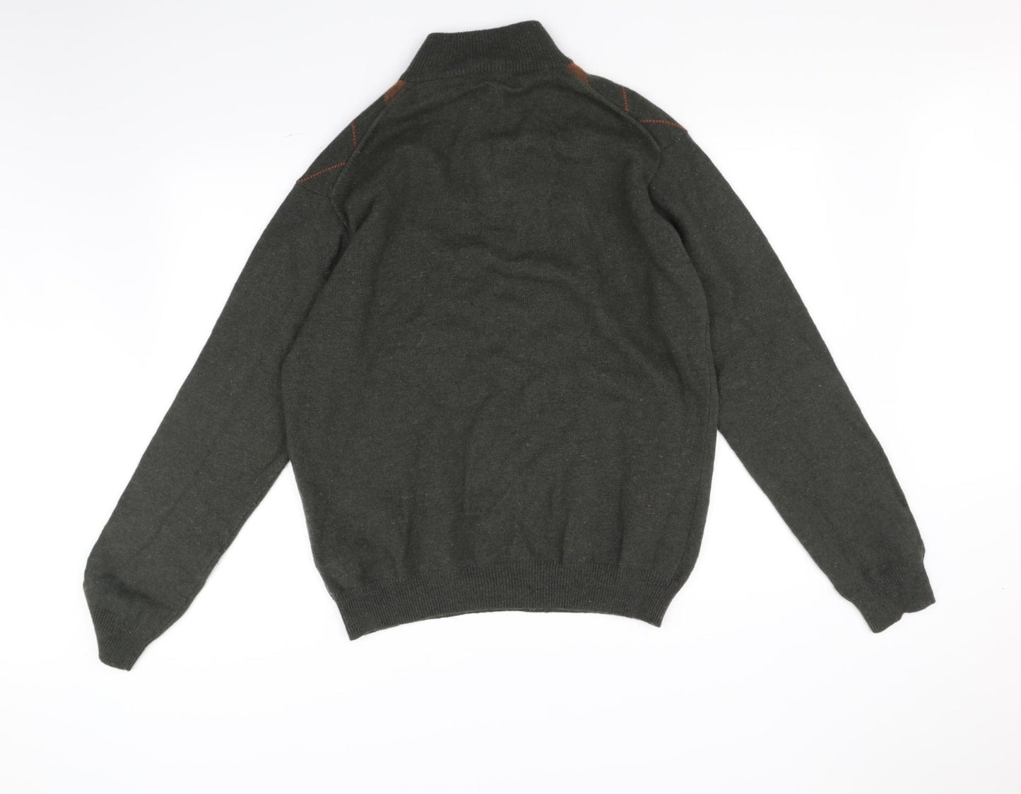 Wolsey Womens Green Geometric  Pullover Jumper Size L