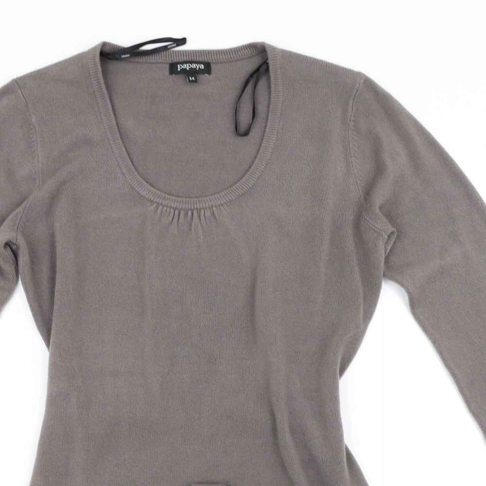 Papaya Womens Grey   Fit & Flare  Size 14