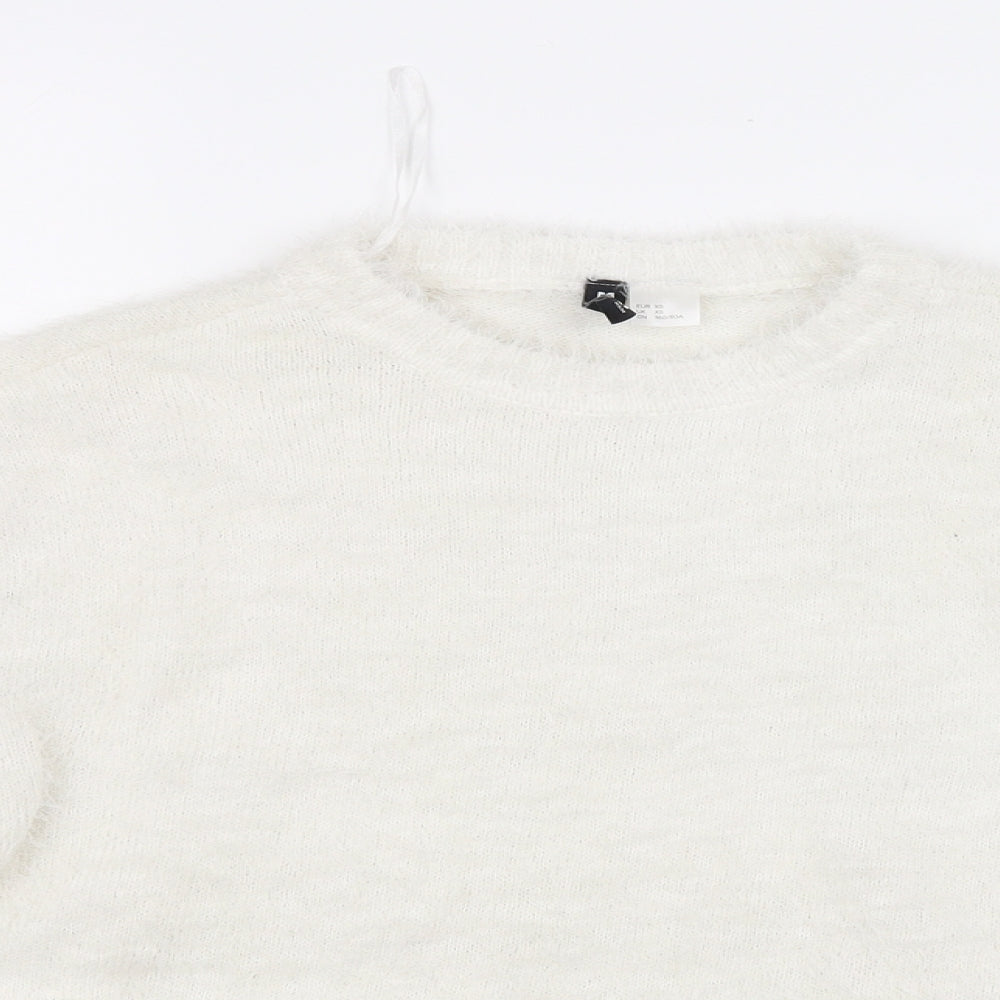 Divided Womens White   Pullover Jumper Size XS