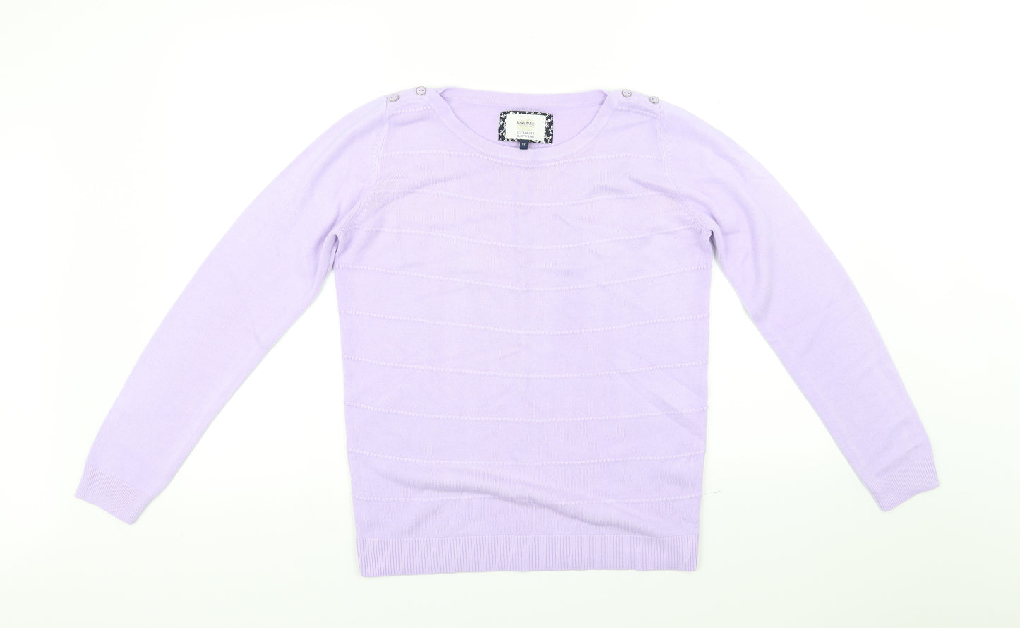 Maine Womens Purple   Pullover Jumper Size 12