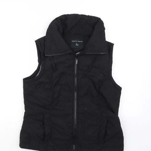 Dorothy Perkins Womens Black   Gilet Coat Size 14