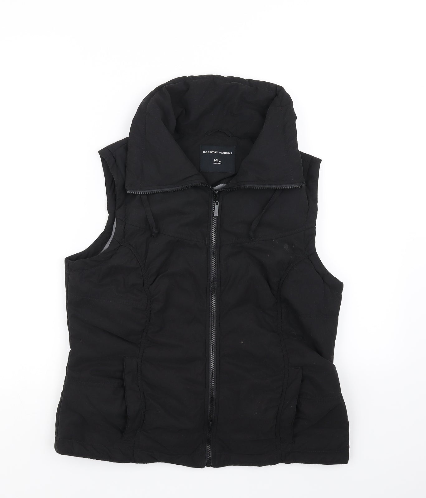 Dorothy Perkins Womens Black   Gilet Coat Size 14