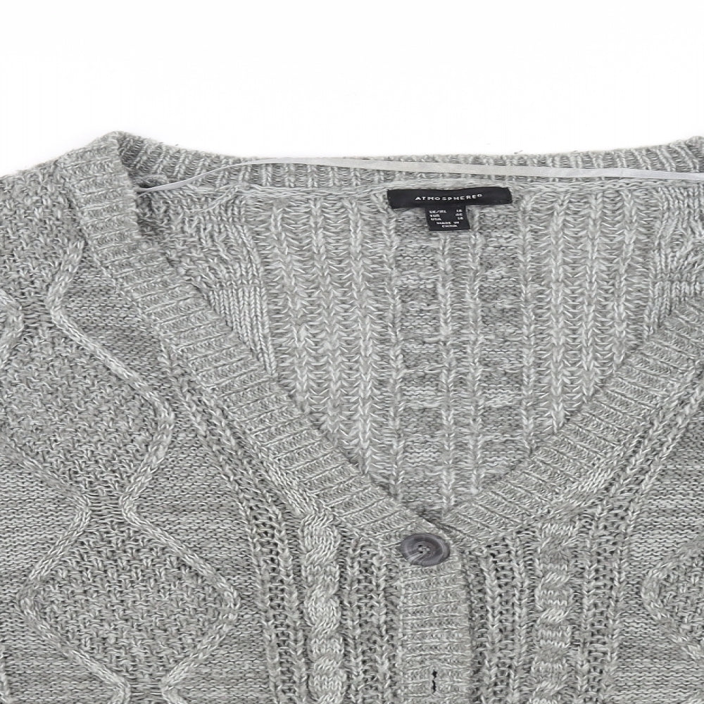 Atmosphere Womens Grey   Cardigan Jumper Size 18