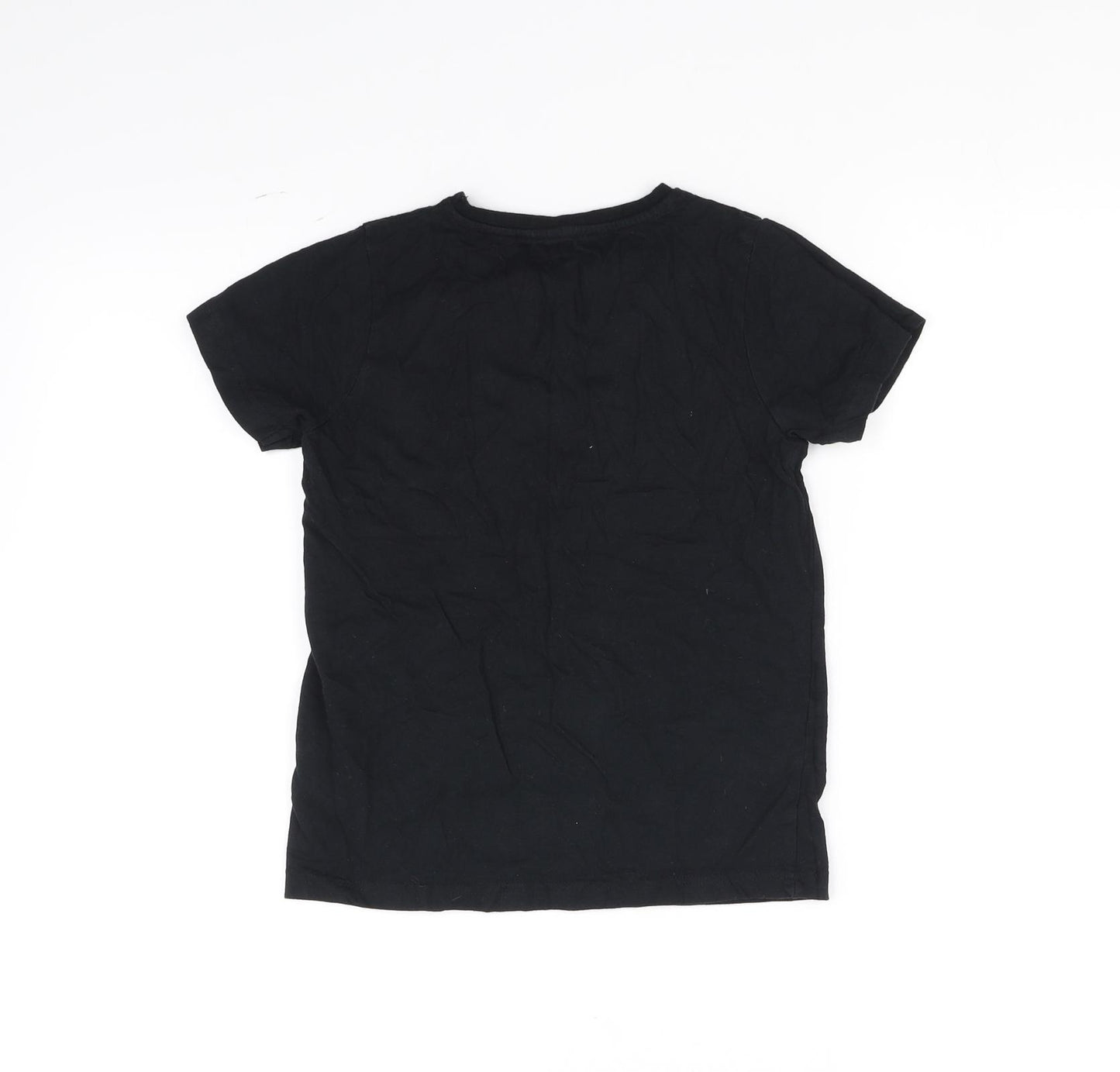 Primark Girls Black   Basic T-Shirt Size 7-8 Years