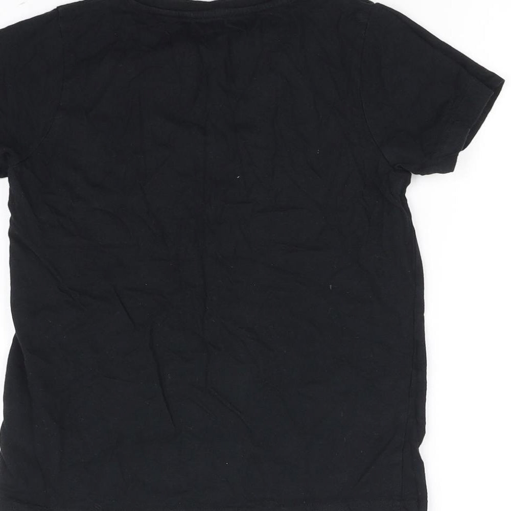 Primark Girls Black   Basic T-Shirt Size 7-8 Years