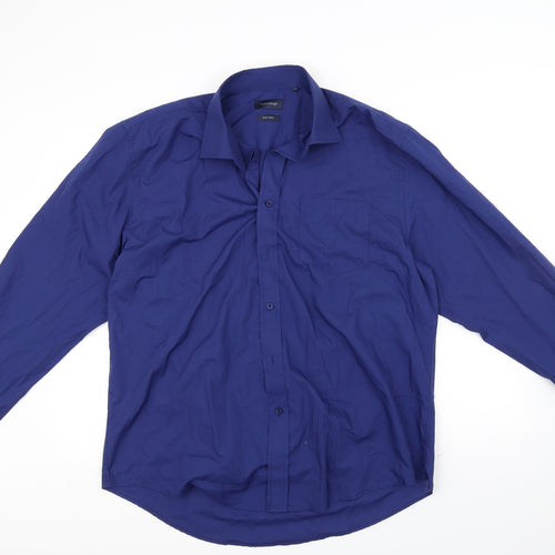 Taylor & Wright  Mens Blue    Button-Up Size 17