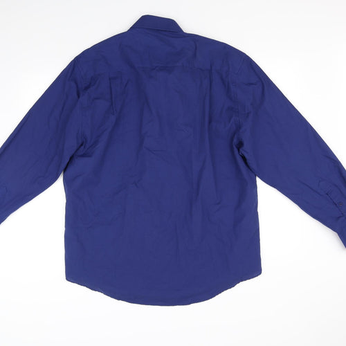 Taylor & Wright  Mens Blue    Button-Up Size 17