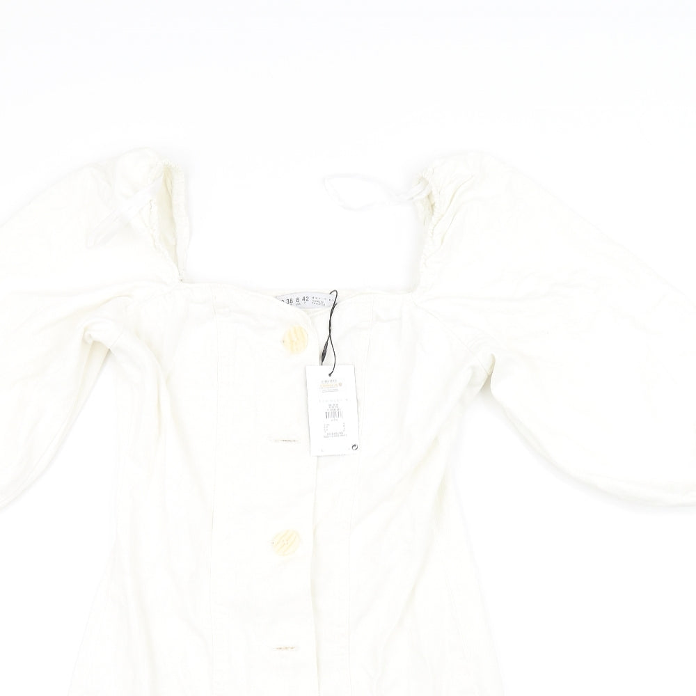 Primark Womens White   Fit & Flare  Size 10