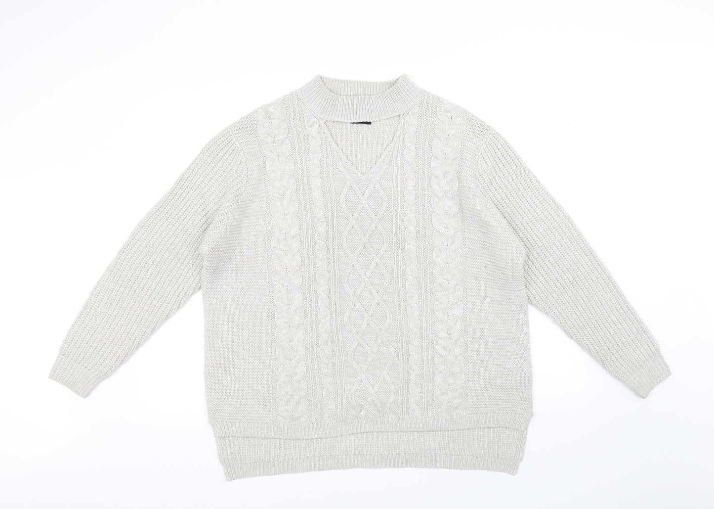 Beyou Womens Beige   Pullover Jumper Size 16